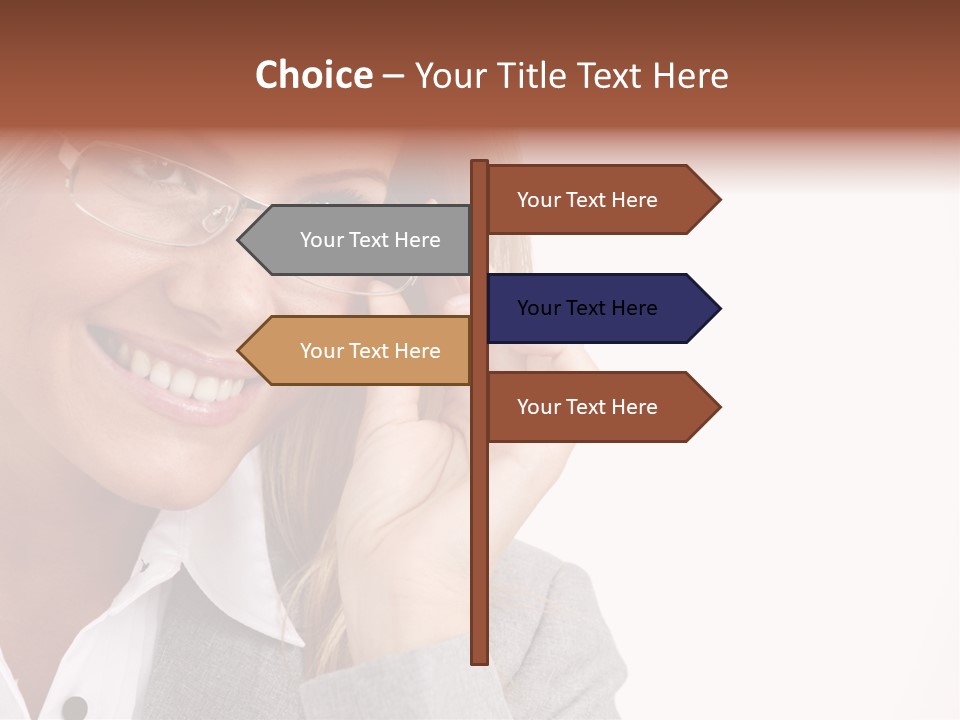 Eyewear Blond Pretty PowerPoint Template