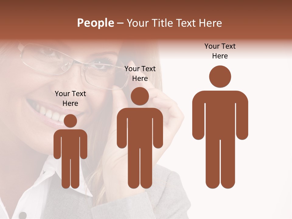 Eyewear Blond Pretty PowerPoint Template