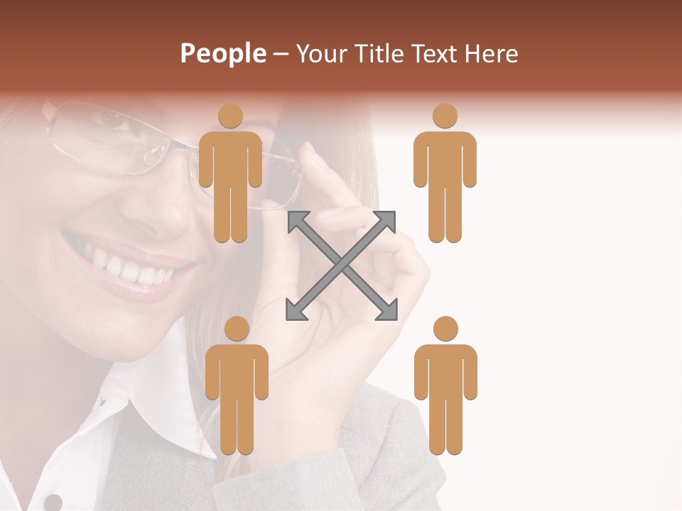 Eyewear Blond Pretty PowerPoint Template