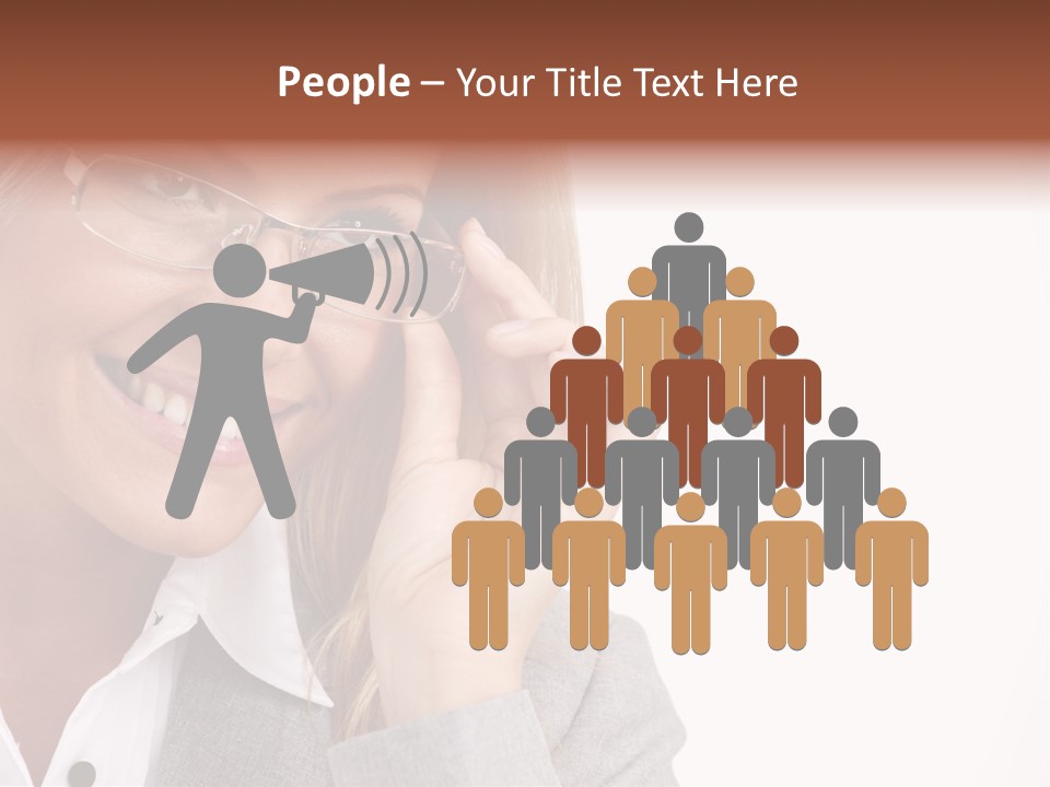 Eyewear Blond Pretty PowerPoint Template