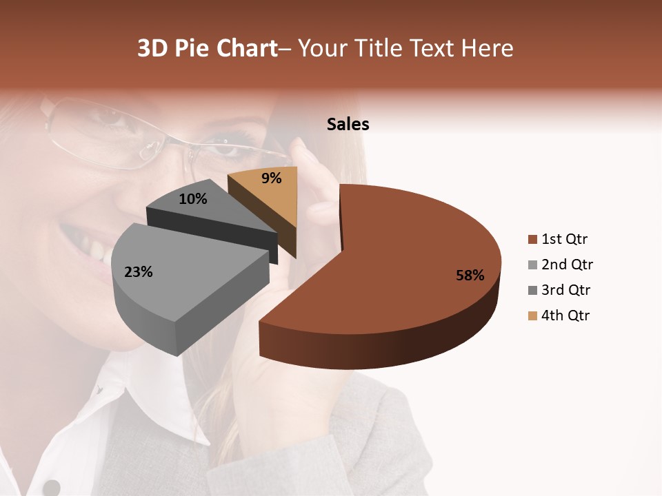 Eyewear Blond Pretty PowerPoint Template