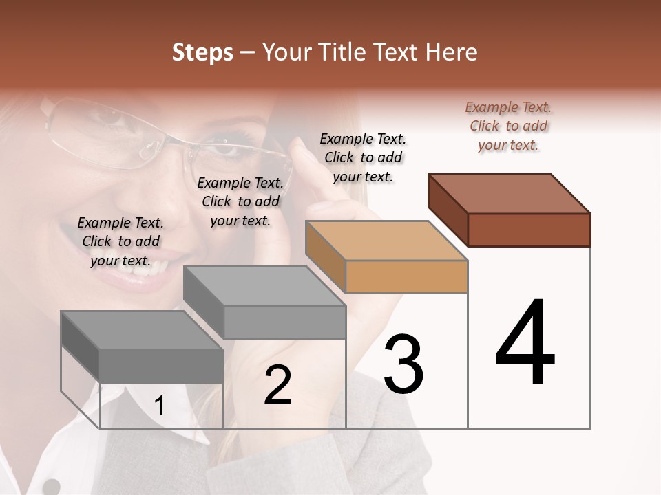 Eyewear Blond Pretty PowerPoint Template