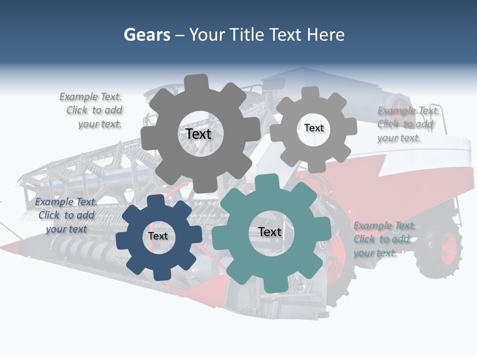 Farming Modern Thresher PowerPoint Template