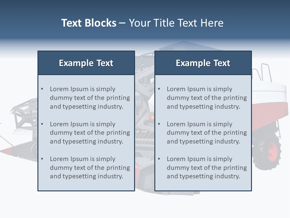 Farming Modern Thresher PowerPoint Template