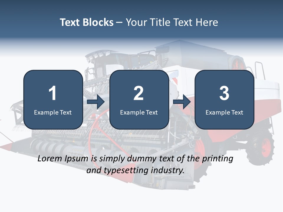 Farming Modern Thresher PowerPoint Template