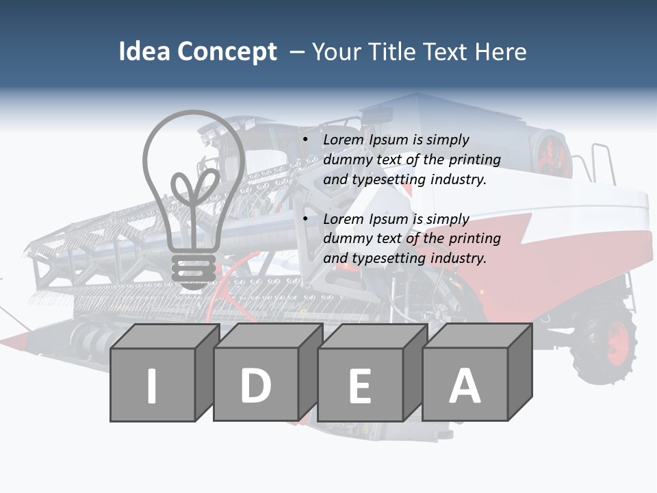 Farming Modern Thresher PowerPoint Template