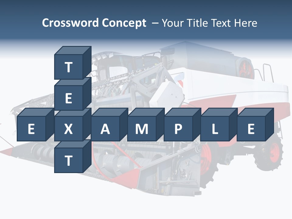 Farming Modern Thresher PowerPoint Template