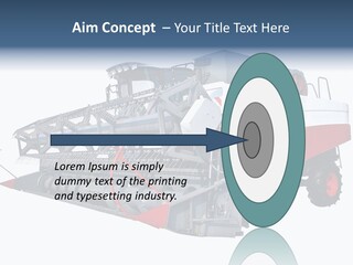 Farming Modern Thresher PowerPoint Template