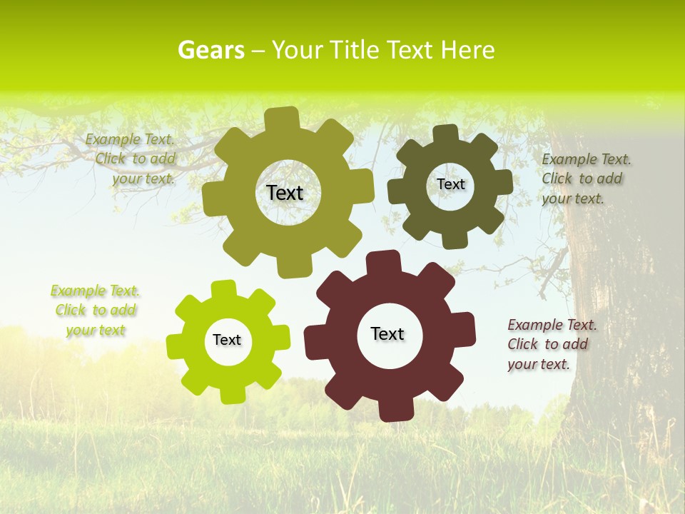 Tree Tall Leaf PowerPoint Template