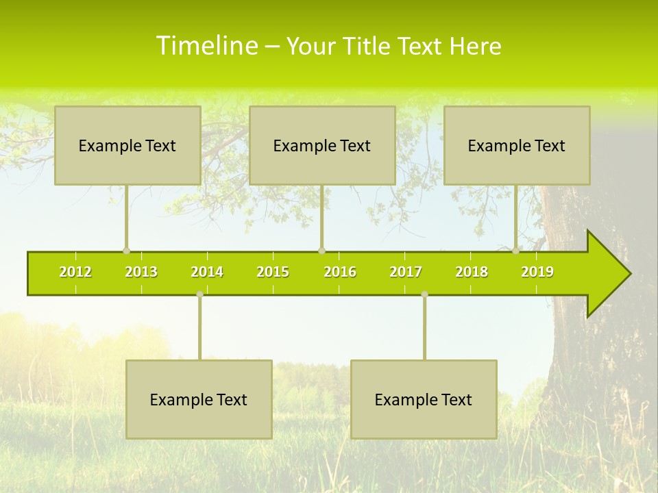 Tree Tall Leaf PowerPoint Template