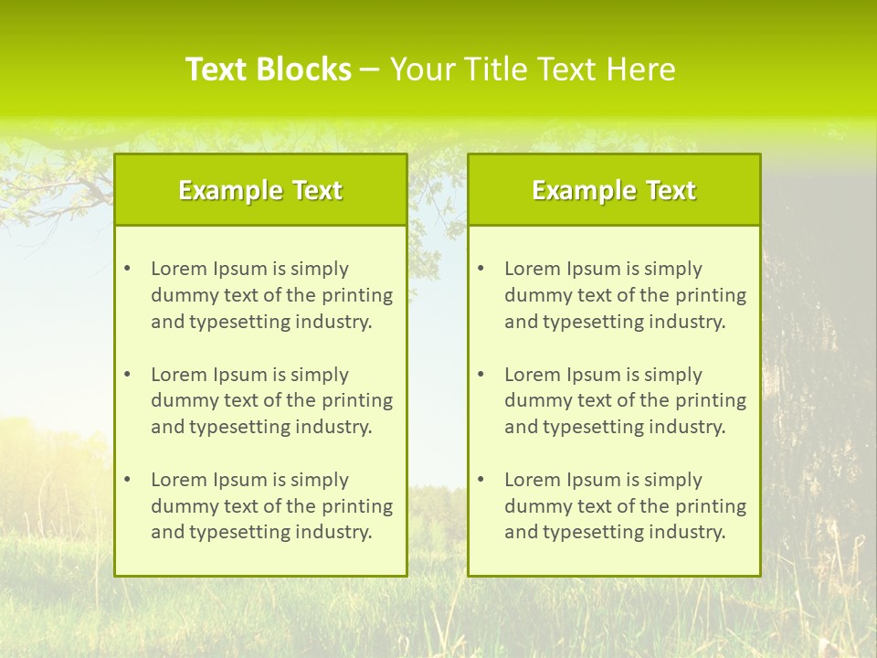 Tree Tall Leaf PowerPoint Template