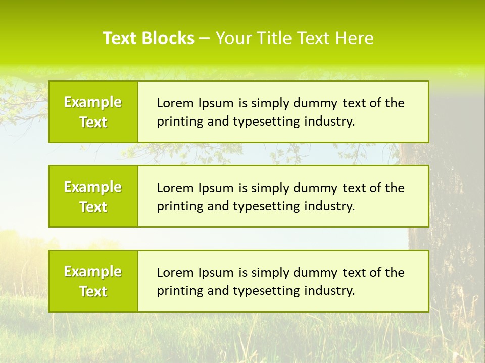 Tree Tall Leaf PowerPoint Template