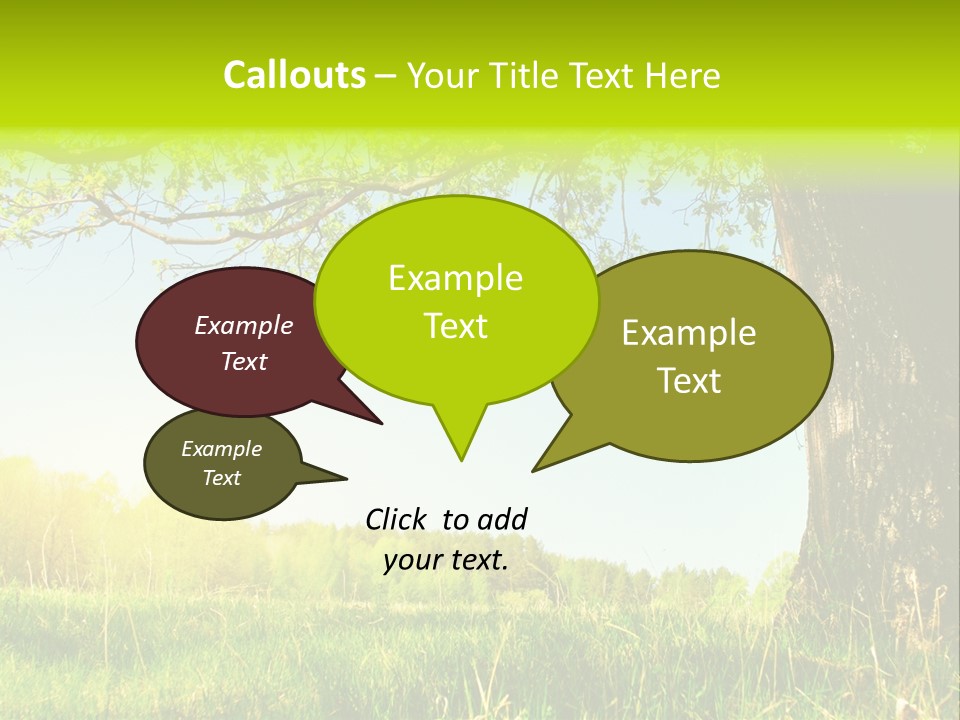 Tree Tall Leaf PowerPoint Template
