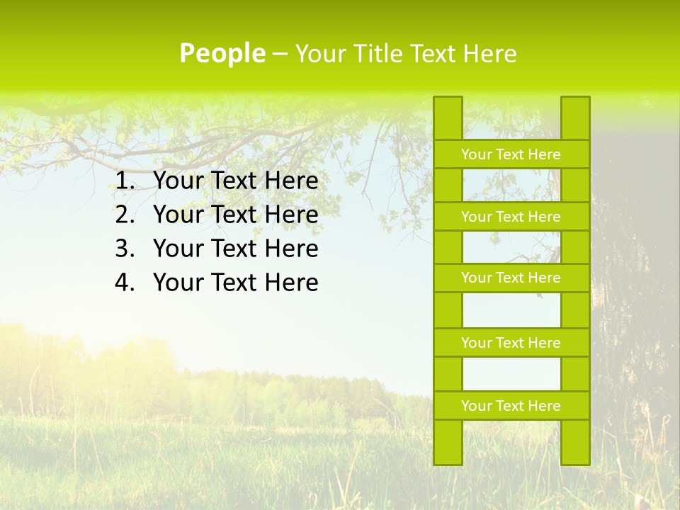 Tree Tall Leaf PowerPoint Template
