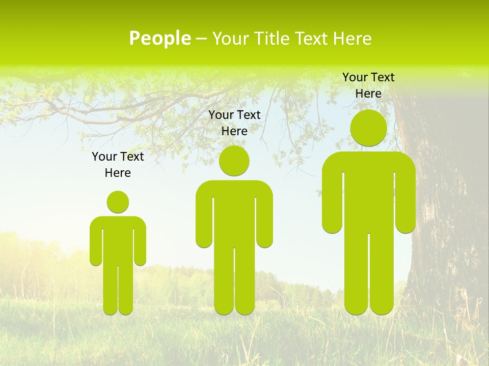 Tree Tall Leaf PowerPoint Template