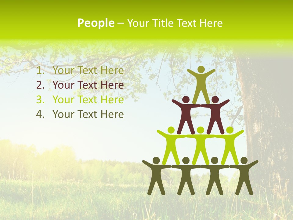 Tree Tall Leaf PowerPoint Template