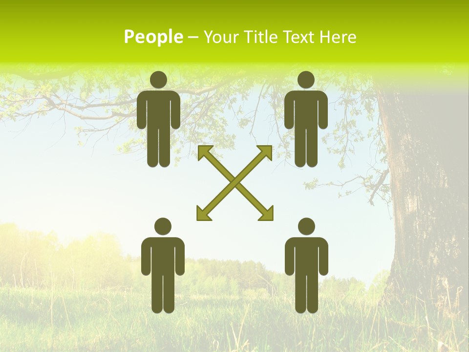 Tree Tall Leaf PowerPoint Template