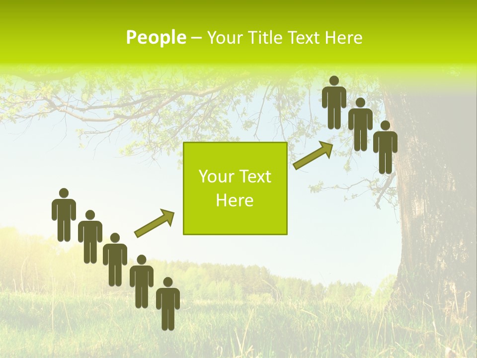 Tree Tall Leaf PowerPoint Template