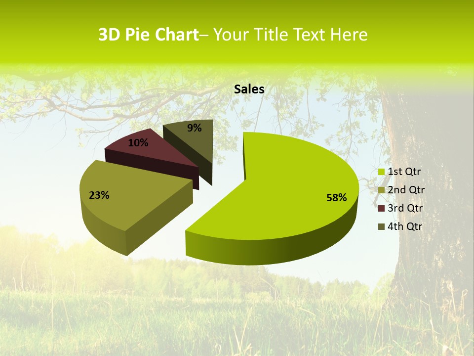 Tree Tall Leaf PowerPoint Template