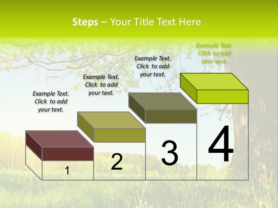 Tree Tall Leaf PowerPoint Template