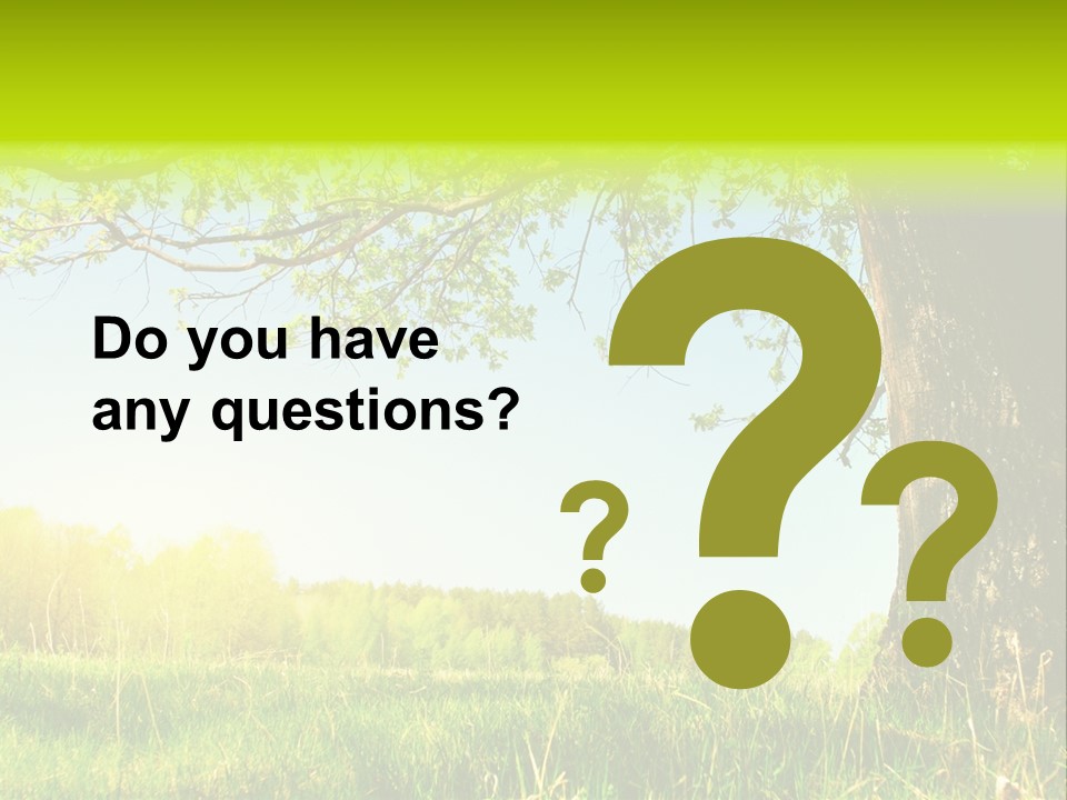 Tree Tall Leaf PowerPoint Template