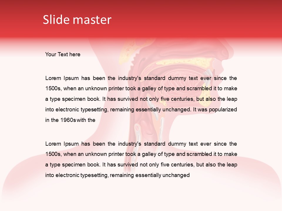 Diagram Oxygen Human PowerPoint Template