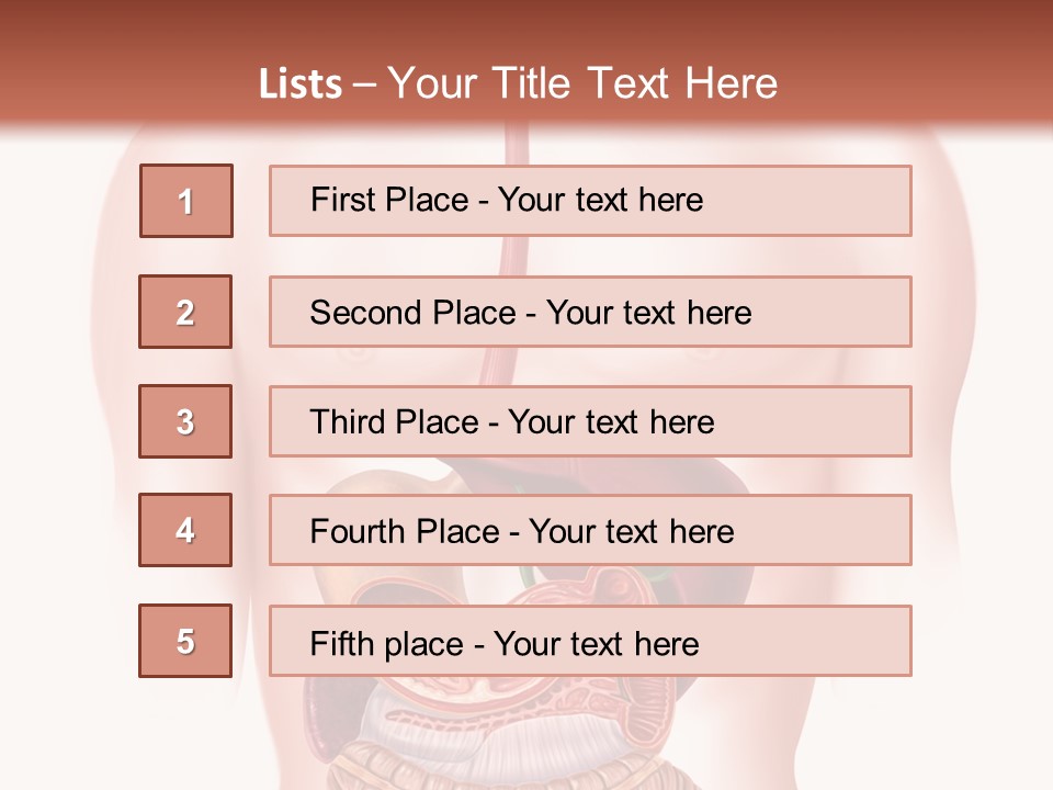 Symbol Health Cecum PowerPoint Template
