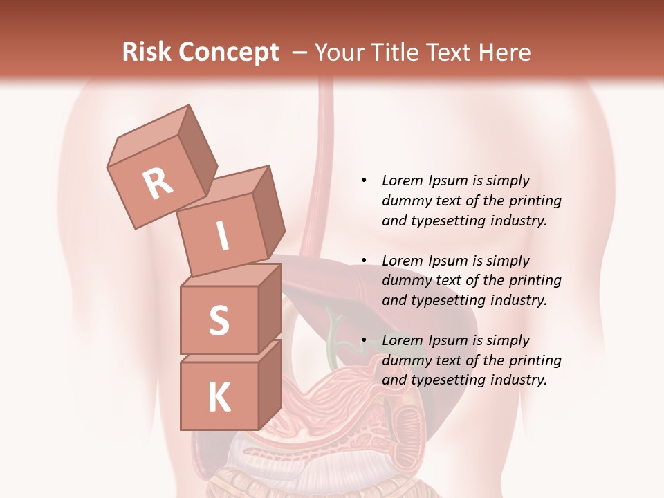 Symbol Health Cecum PowerPoint Template