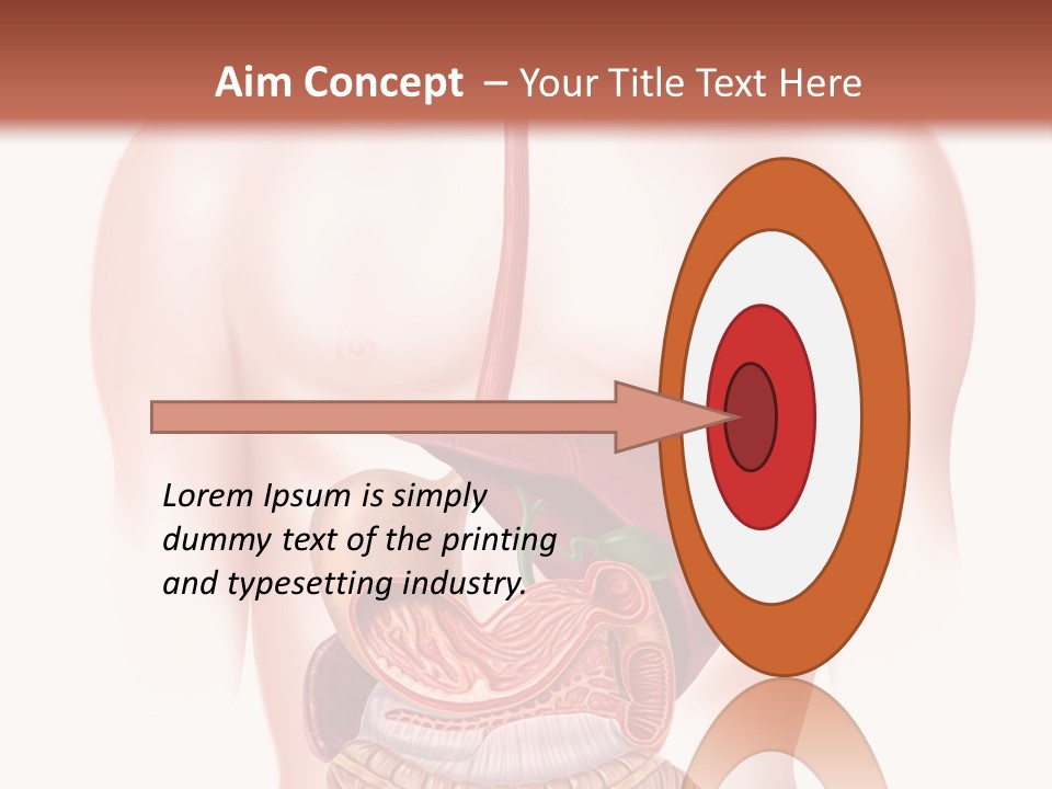 Symbol Health Cecum PowerPoint Template