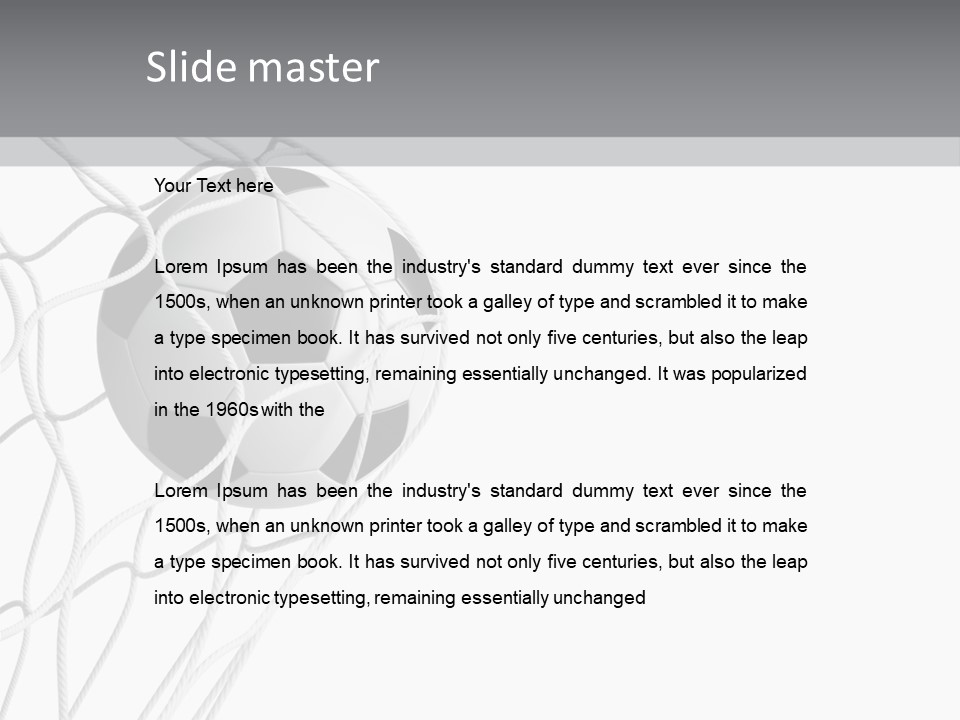 Hexagon Football Isolated PowerPoint Template