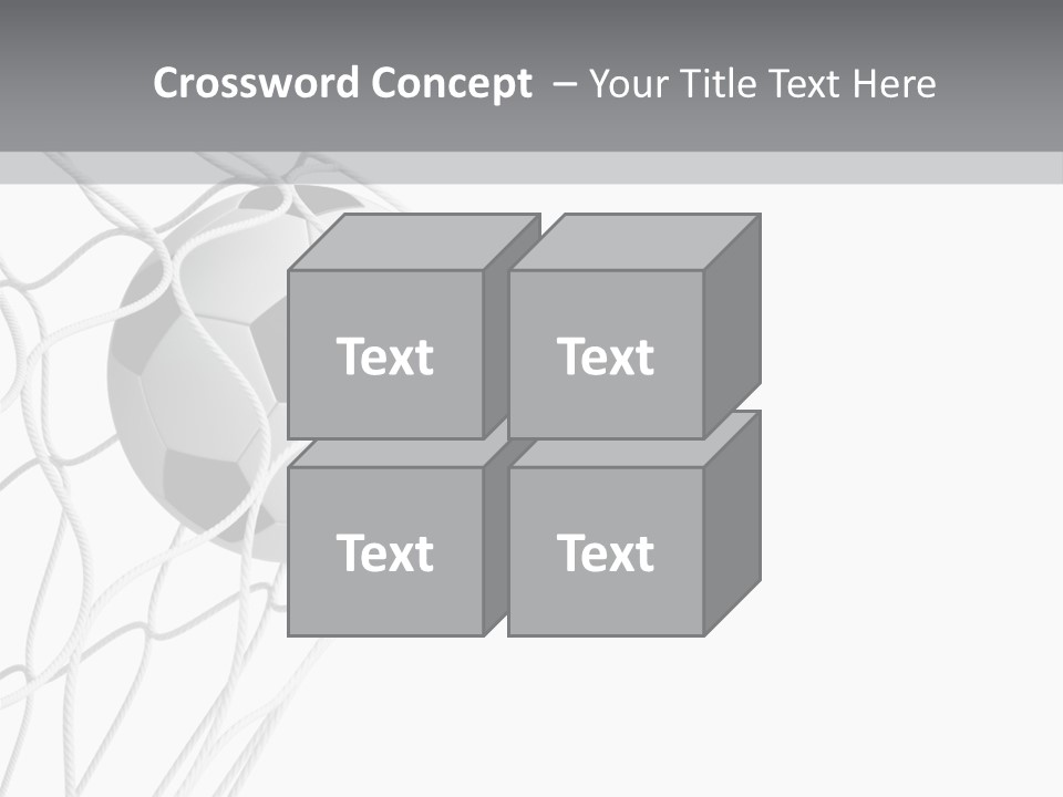 Hexagon Football Isolated PowerPoint Template