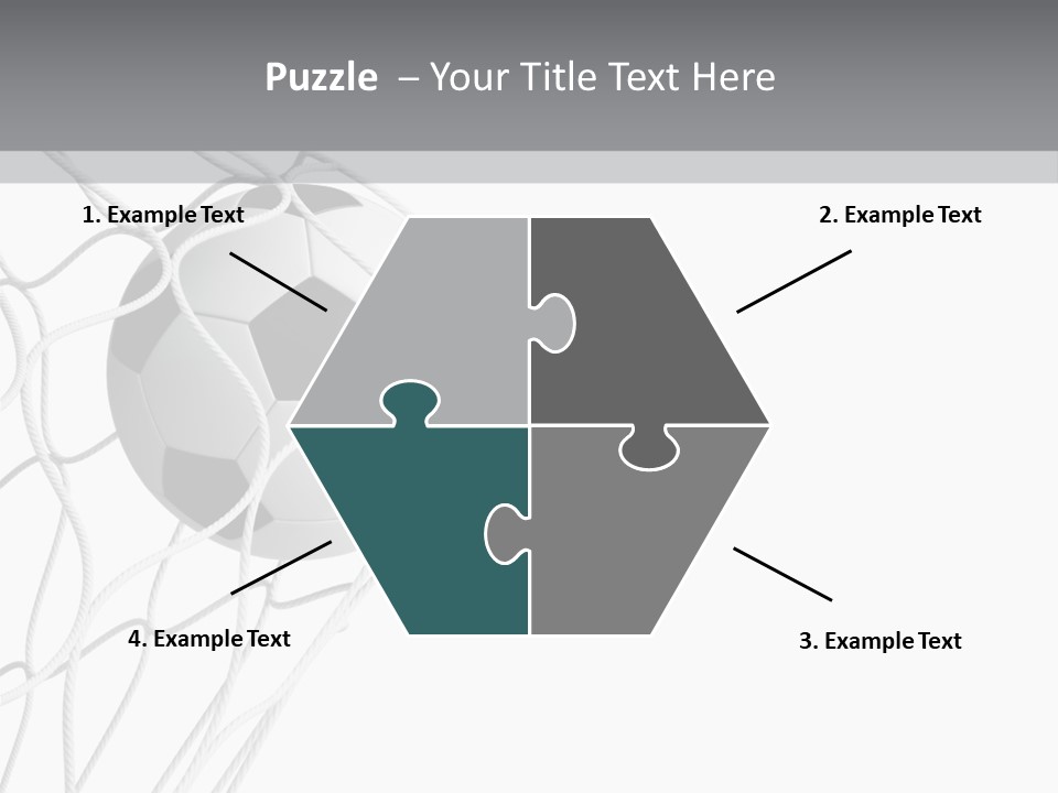 Hexagon Football Isolated PowerPoint Template