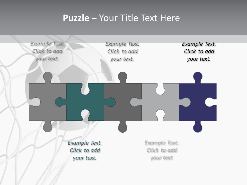 Hexagon Football Isolated PowerPoint Template