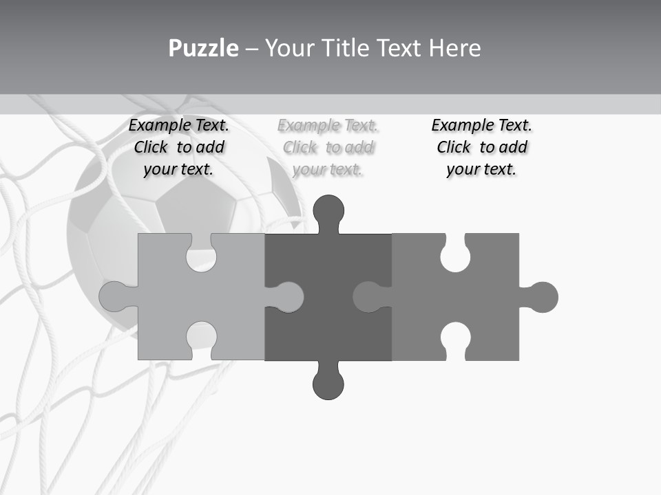 Hexagon Football Isolated PowerPoint Template