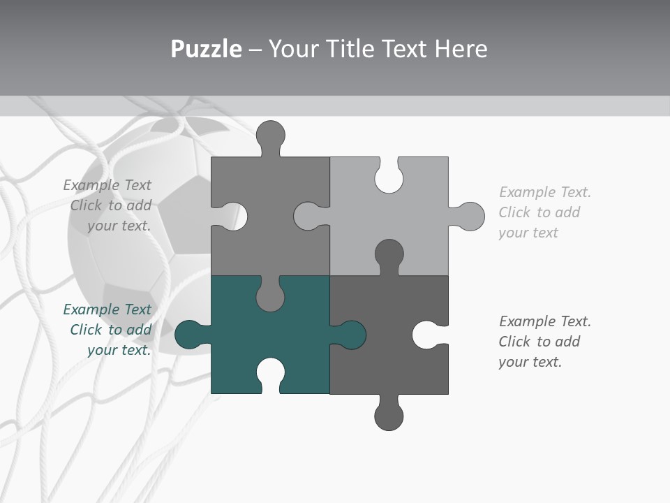 Hexagon Football Isolated PowerPoint Template