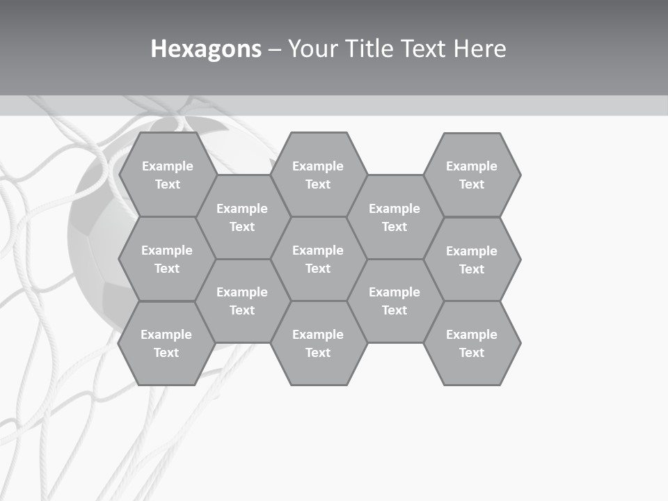 Hexagon Football Isolated PowerPoint Template