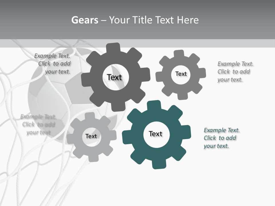 Hexagon Football Isolated PowerPoint Template
