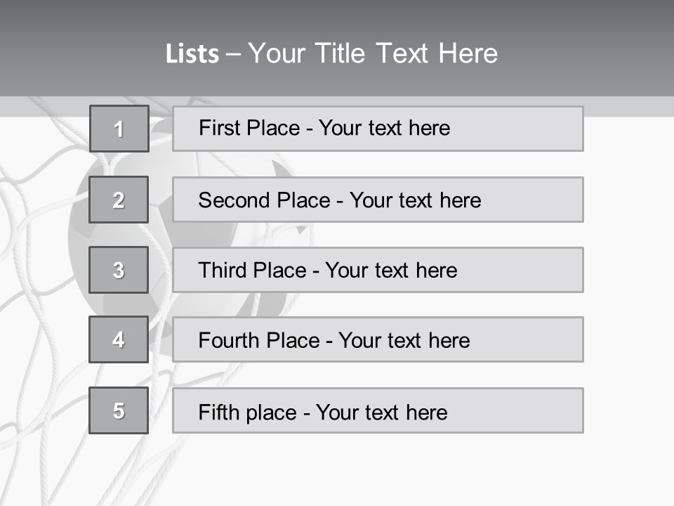 Hexagon Football Isolated PowerPoint Template