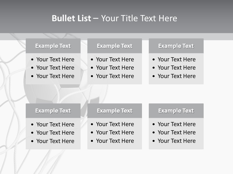 Hexagon Football Isolated PowerPoint Template