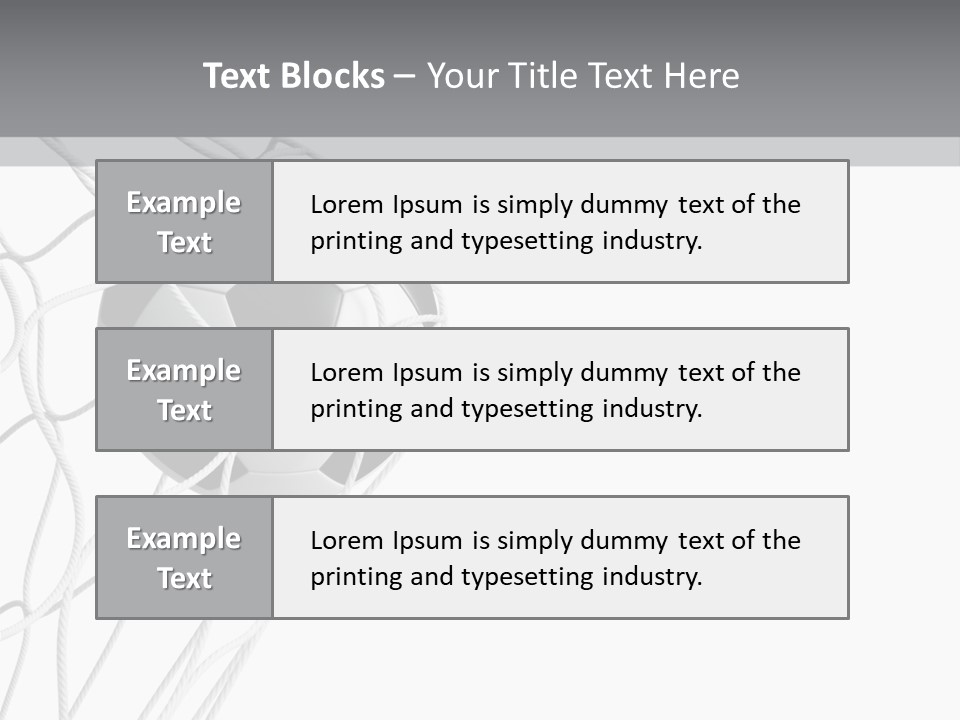 Hexagon Football Isolated PowerPoint Template