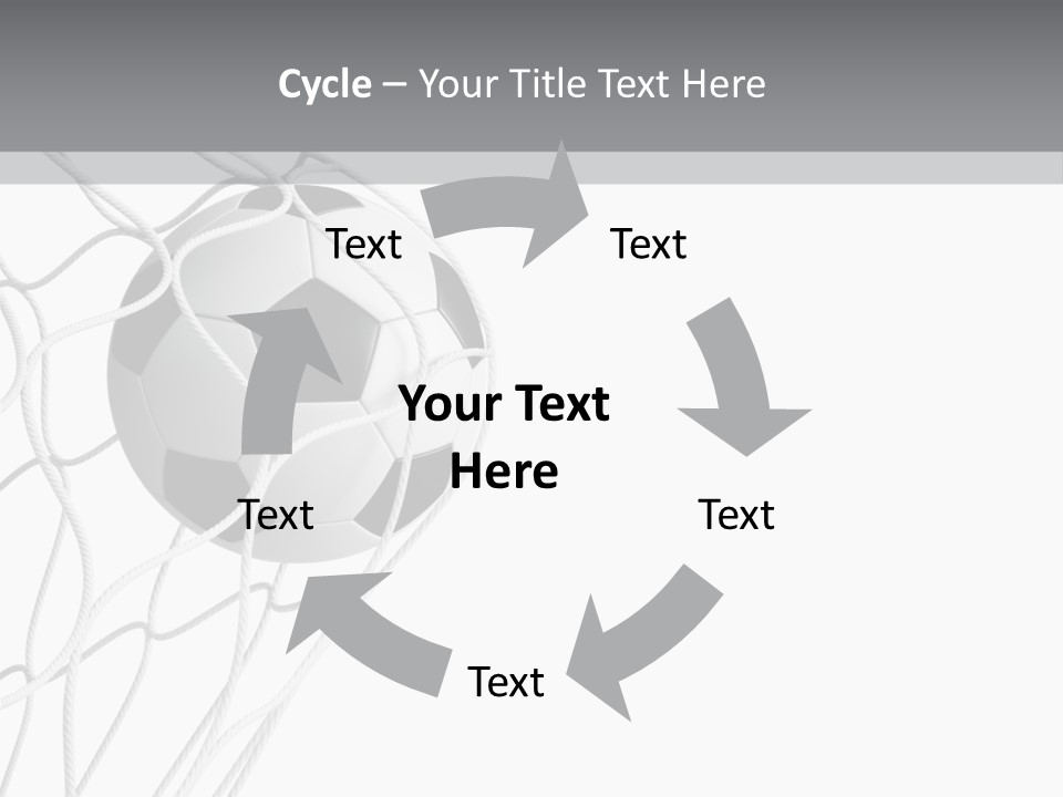 Hexagon Football Isolated PowerPoint Template