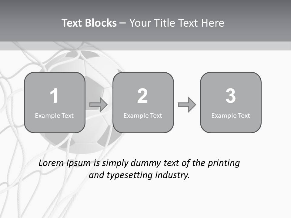 Hexagon Football Isolated PowerPoint Template