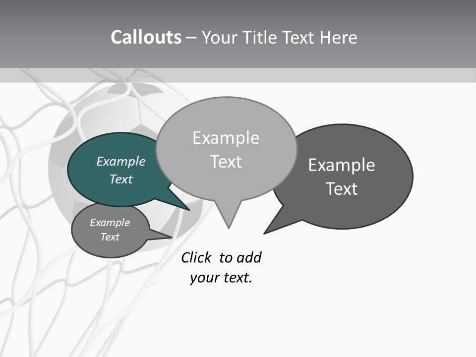 Hexagon Football Isolated PowerPoint Template