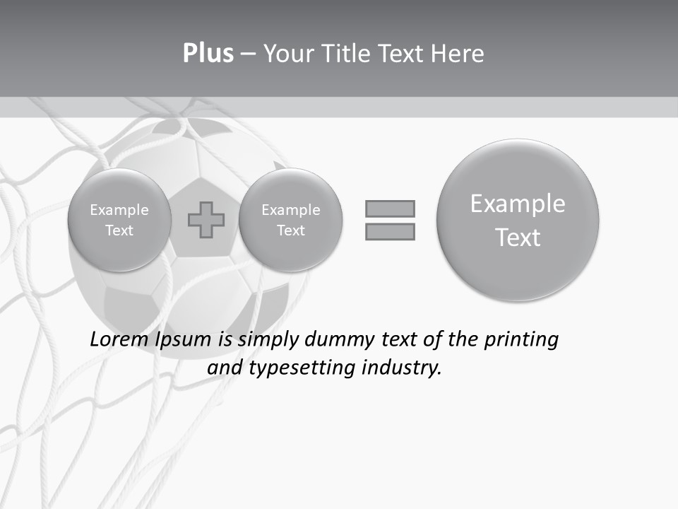 Hexagon Football Isolated PowerPoint Template
