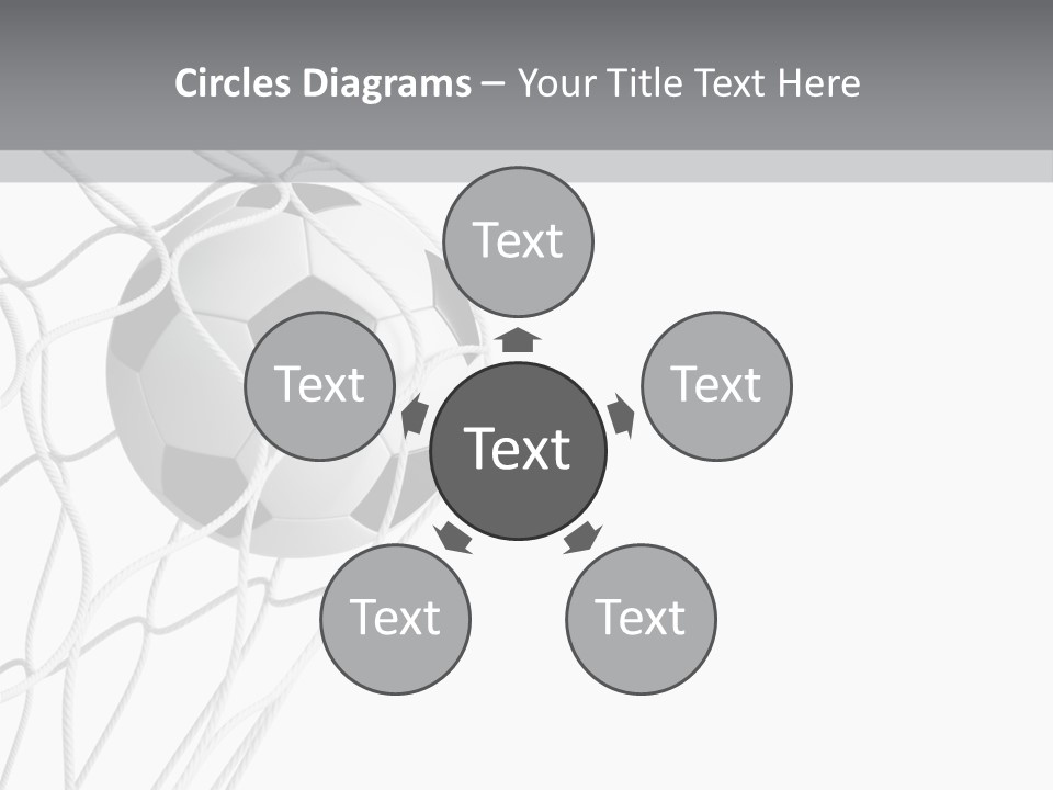 Hexagon Football Isolated PowerPoint Template