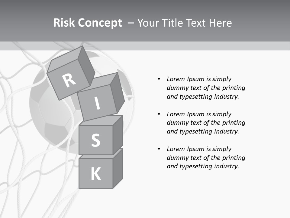 Hexagon Football Isolated PowerPoint Template