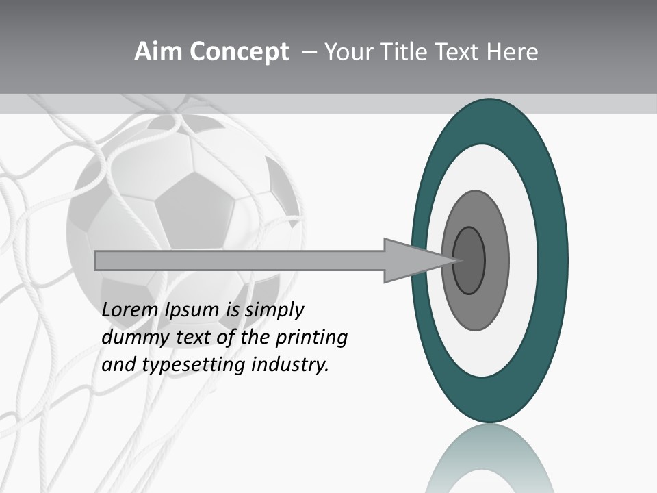 Hexagon Football Isolated PowerPoint Template
