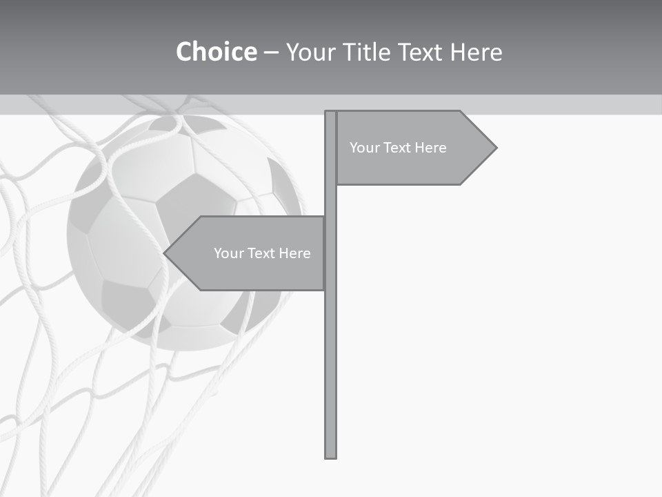 Hexagon Football Isolated PowerPoint Template