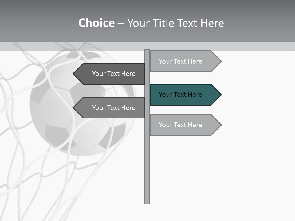 Hexagon Football Isolated PowerPoint Template
