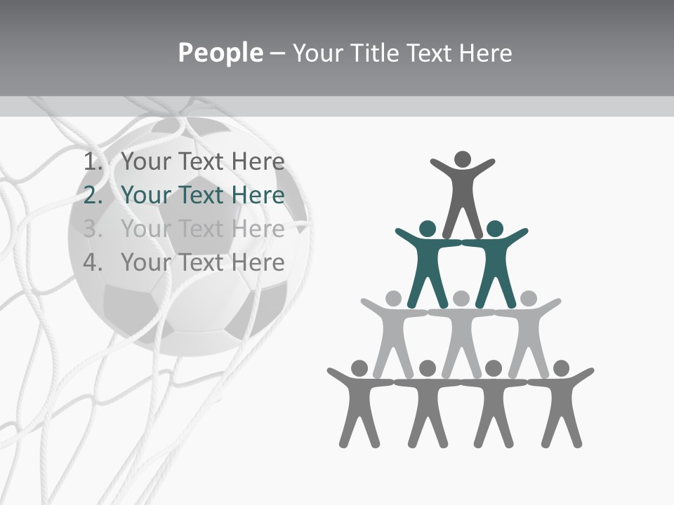 Hexagon Football Isolated PowerPoint Template